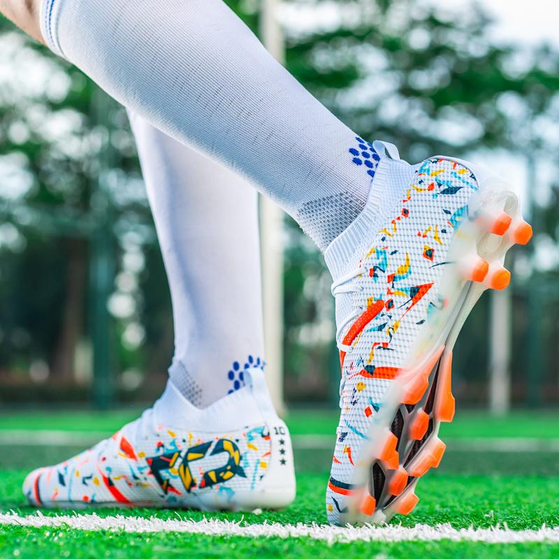 Male Soccer Kicks Pro Inside Futsal Grass Practice Non Slip Football Studs Super Light Practice Studded Soccer Footwear