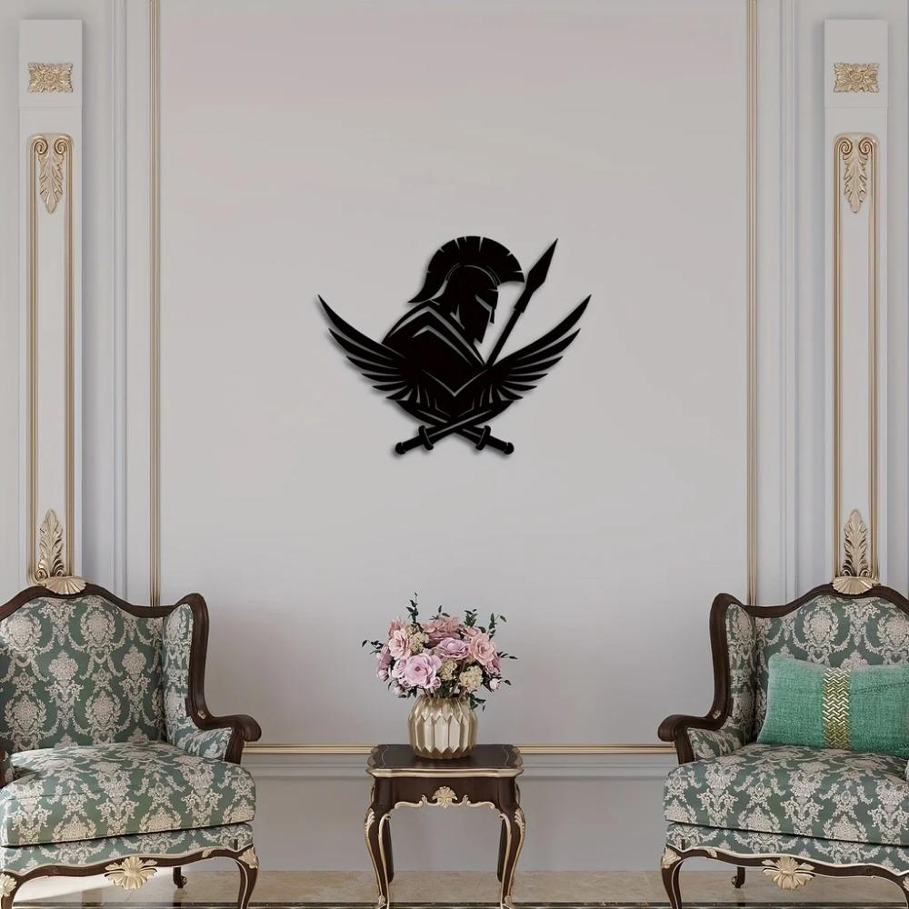 1 шт. Настенный декор в виде древнегреческого спартанского воина - металлический шлем — фото 6