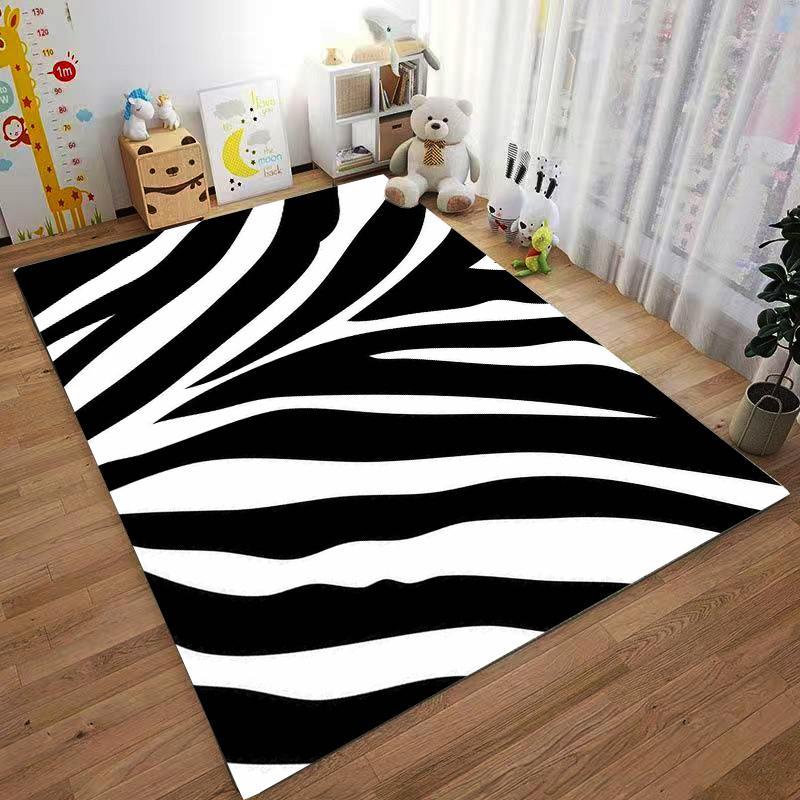 Golden Sparkle Zebra Pattern Carpet Design On Black and Gray Background. Suitable for Use As an Anti-slip for Room and Bedroom Sofas