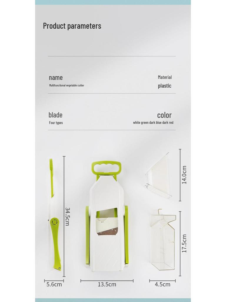 Multifunctional Vegetable Cutter & Slicer - Kitchen Shredder & Potato Julienne Tool