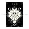 Leo Zodiac Sign Metal Plaque Poster Bar Funny Garage Designer Poster Tin Sign Poster