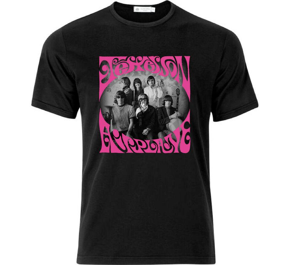 

Черная футболка унисекс в стиле рок Jefferson Airplane в винтажном стиле
