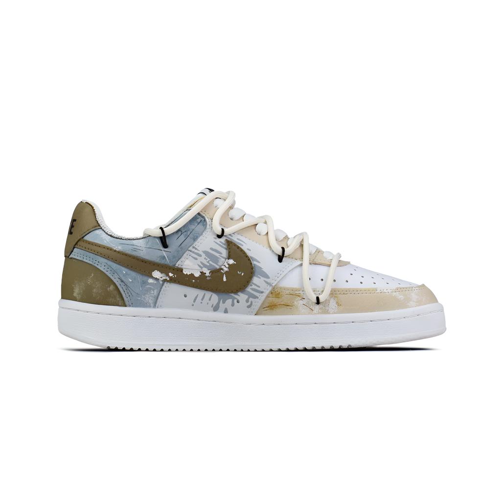 Nike Court Vision 1 Abrasion Resistant Low top Skateboard Shoes Men's Blue Brown DH2987-101(Team462-)