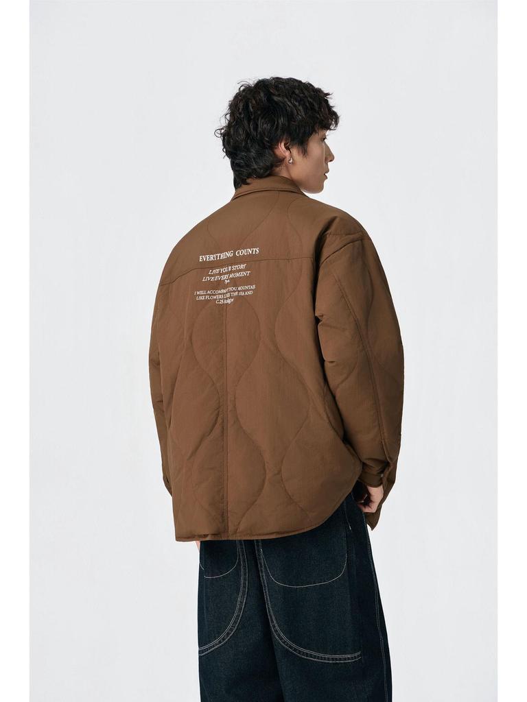 Men's 90% White Duck Down Lightweight Winter Shirt Jacket - Loose Lapel, Plus Size