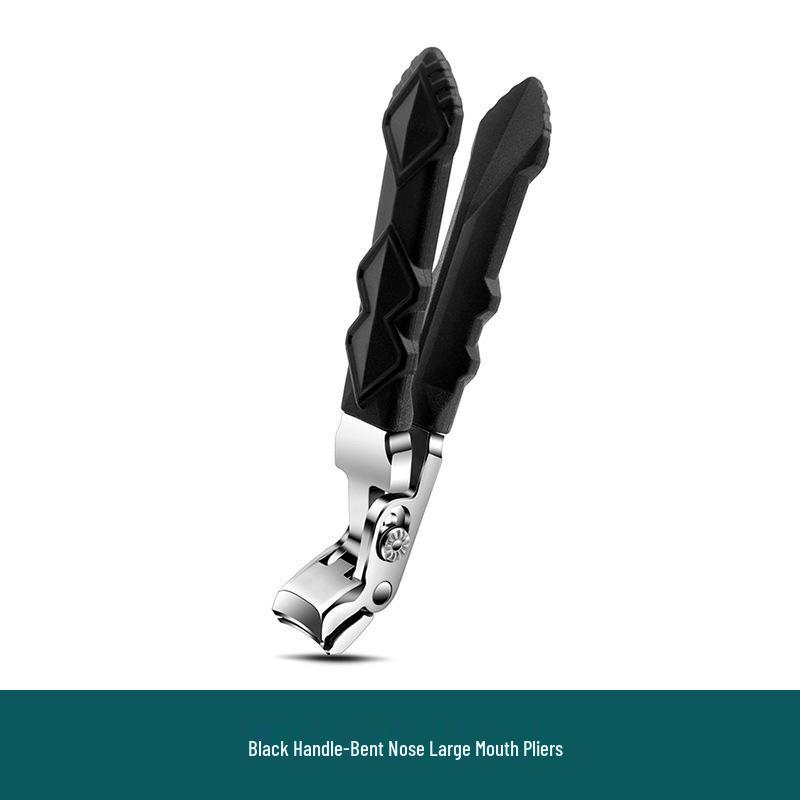 Stainless Steel Long Handle Curved Nail Clipper with Large Grip