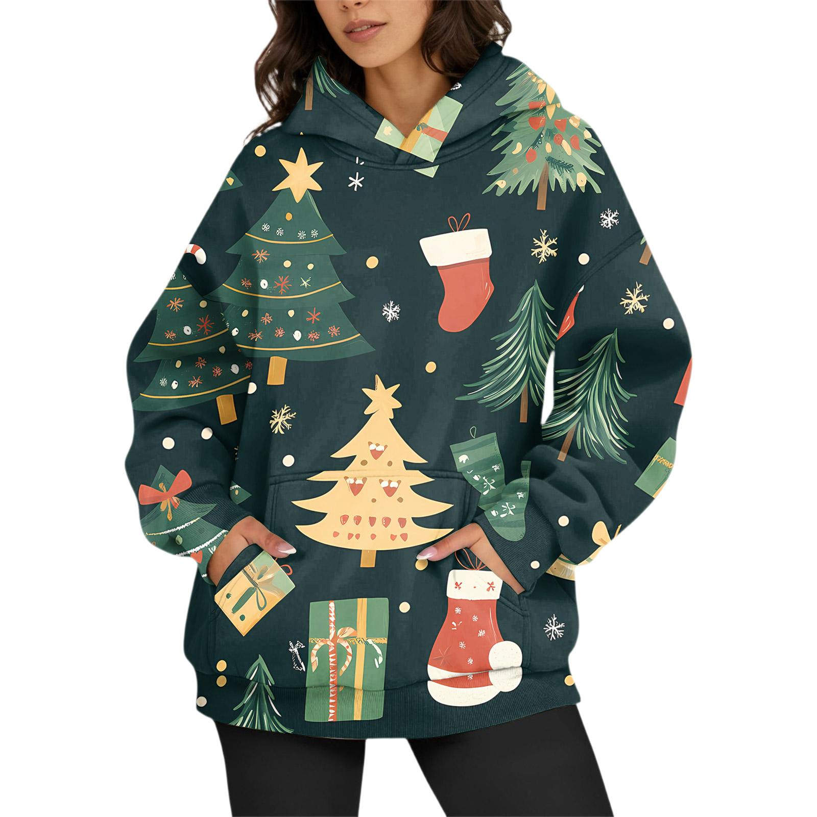 

Женские модные повседневные универсальные повседневные толстовки с круглым вырезом, топы с длинными рукавами и принтом S