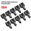 10pcs Waterproof 50A For Plug Connector Dustproof Cable Jacket Black Banana Connector Male Speaker Plug Cover Plug Connectors 4