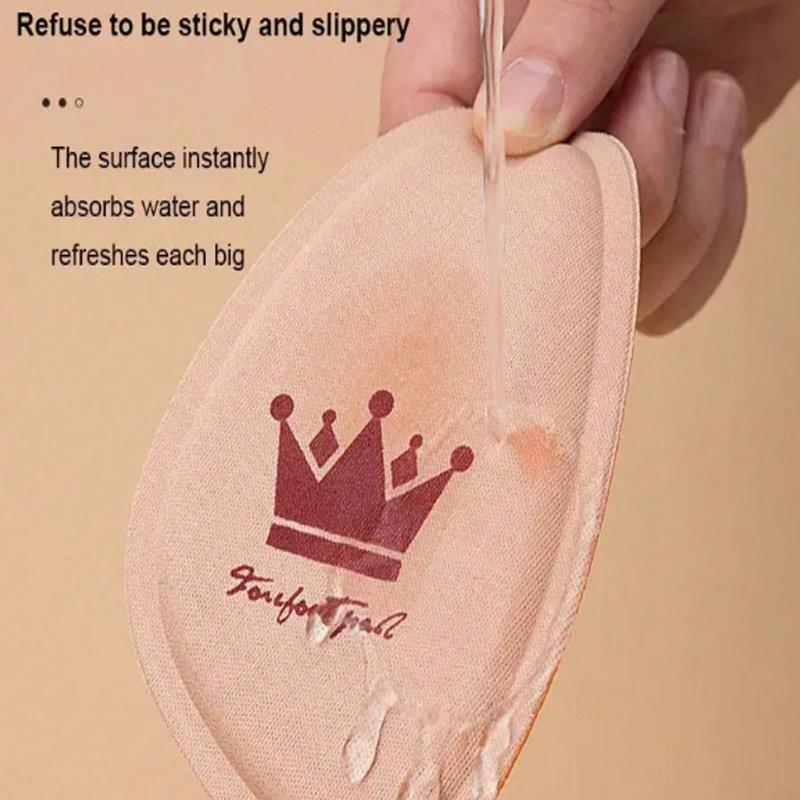 1pair Women's Half Size Shoe Inserts, Anti-Slip Breathable Sweat-Absorbing Foot Pads