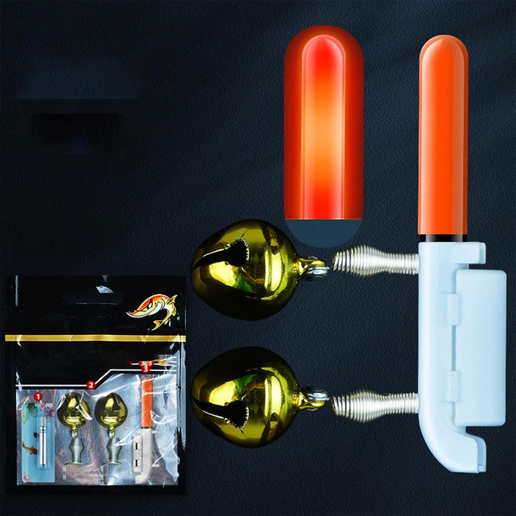 Angelrute Licht Clip Angelrute Lichtstab Rutenklingel USB-Ladung Leuchtendes Tackle Nacht Helle Lampe Fischglocke Alarm Indikator Ringe