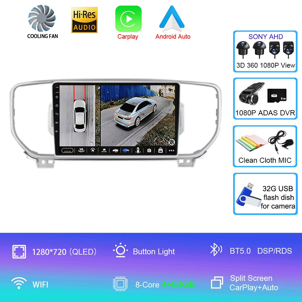 Android 14 Car Radio For Kia Sportage 4 QL 2016 - 2018 Multimedia Video Player Navigation Stereo GPS