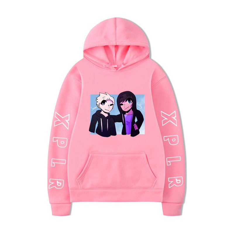 Sam and Colby2D Hoodies Print Sweatshirt Hip Hop Casual Unisex Autumn Winter Fleece Streetwear Tops Sudaderas