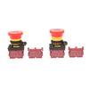 22Mm La36M Emergency Stop Button Switch E-Stop Plastic Mushroom Push Button Switches On Off With Led Light 12V-24V 110V 220-380V