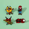 Creative Cute Deadpool Spider-Man Alloy Brooch European and American Film and Television Superhero Character Metal Badge