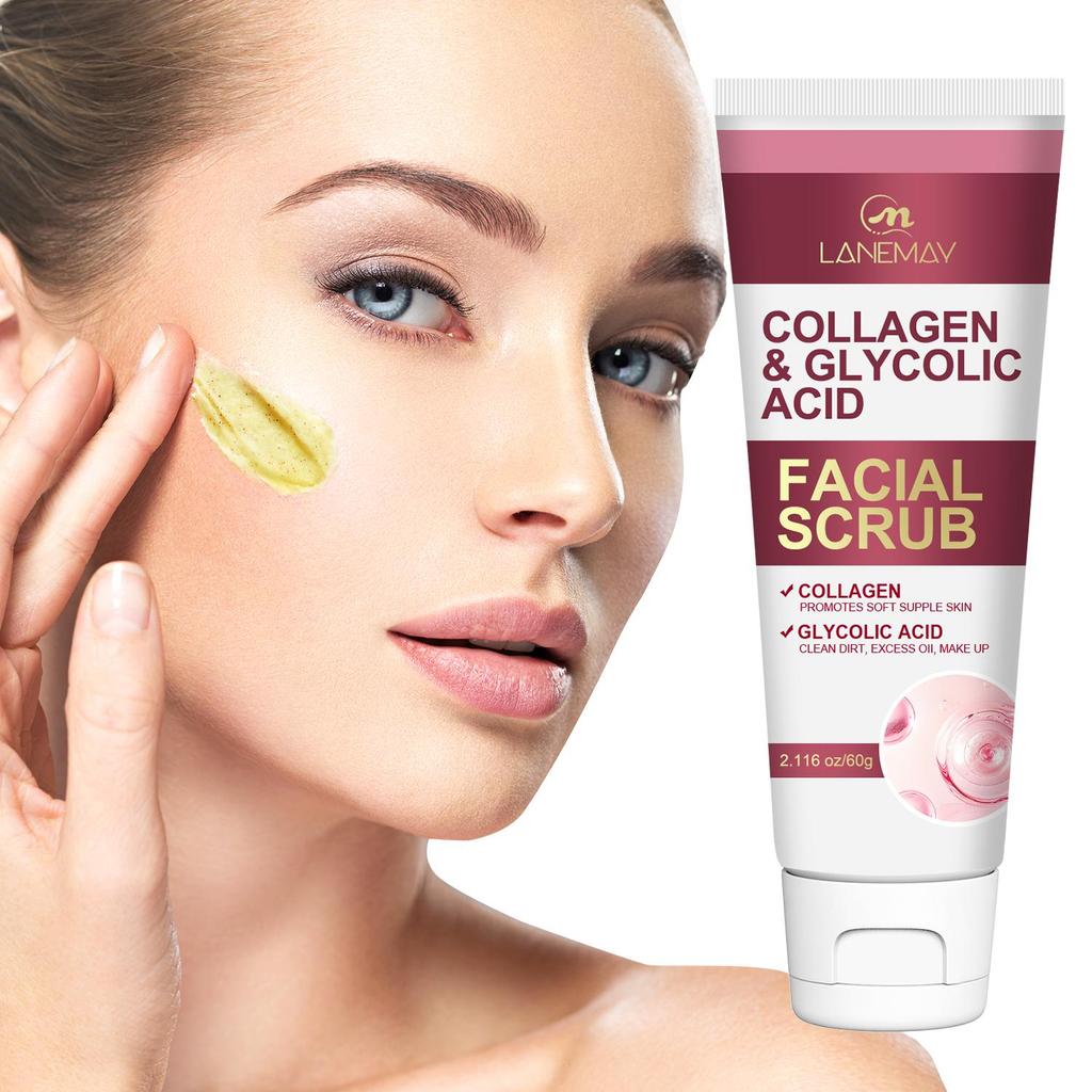 Facial Scrub-Deeply Moisturizing, Exfoliating & Cleansing the Facial Skin - Suitable For All Skin Types,60g
