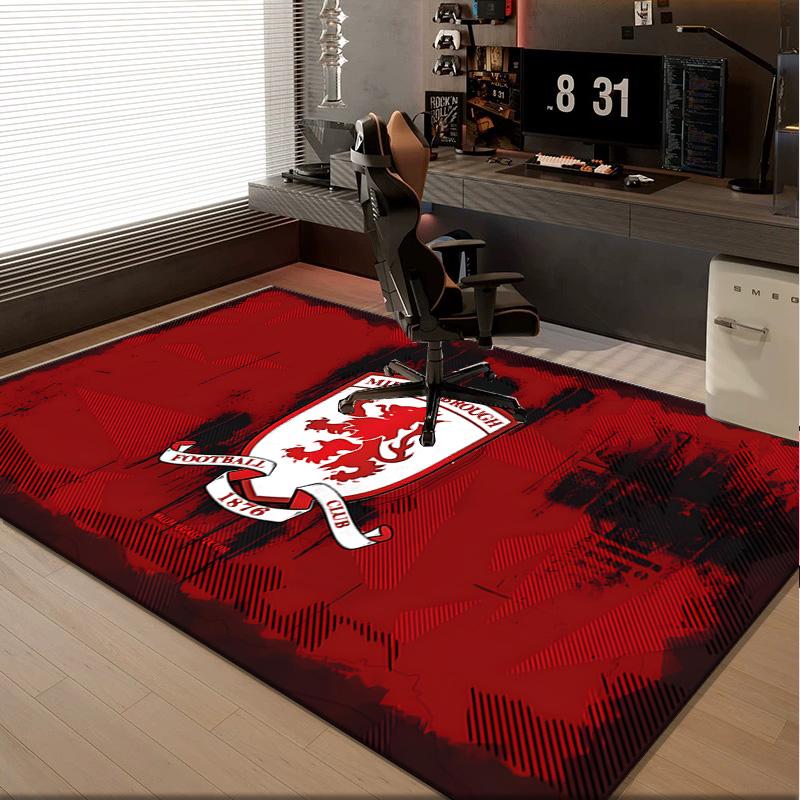 1PC rug Middlesbrough Football Club Crest Carpet, Chair Rug,Area Rug for Office Bedroom living rooms bedroom, Doormat decor Christmas fan gifts