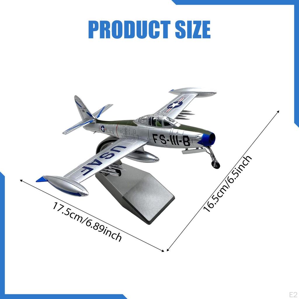 1/72 F-84 Jet Fighter Model Diecast Airplane Simulation with Display Stand Commemorate Aircraft