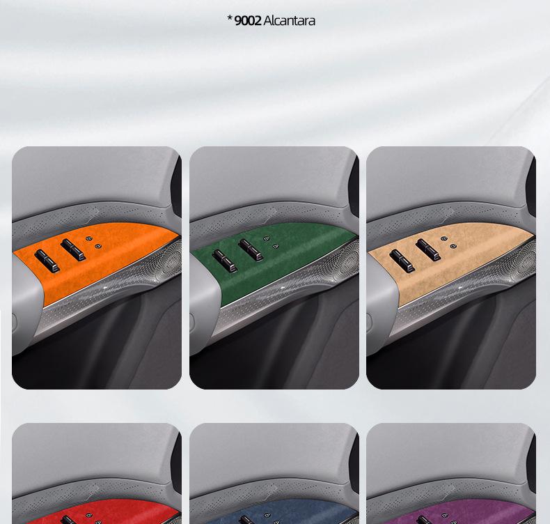 Zeekr 7X Alcantara Suede Window Panel Decorative Sticker - Car Interior Protection Accessories
