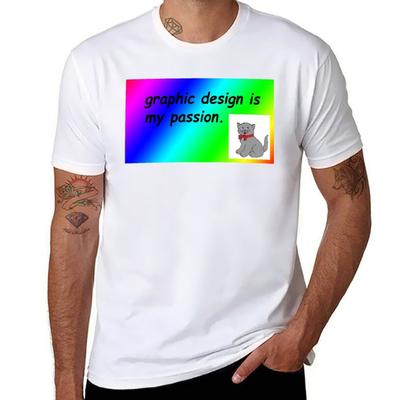 Le design graphique est ma passion arc-en-ciel comic sans T-Shirt t-shirt homme t-shirt décontracté T-Shirt personnalisé