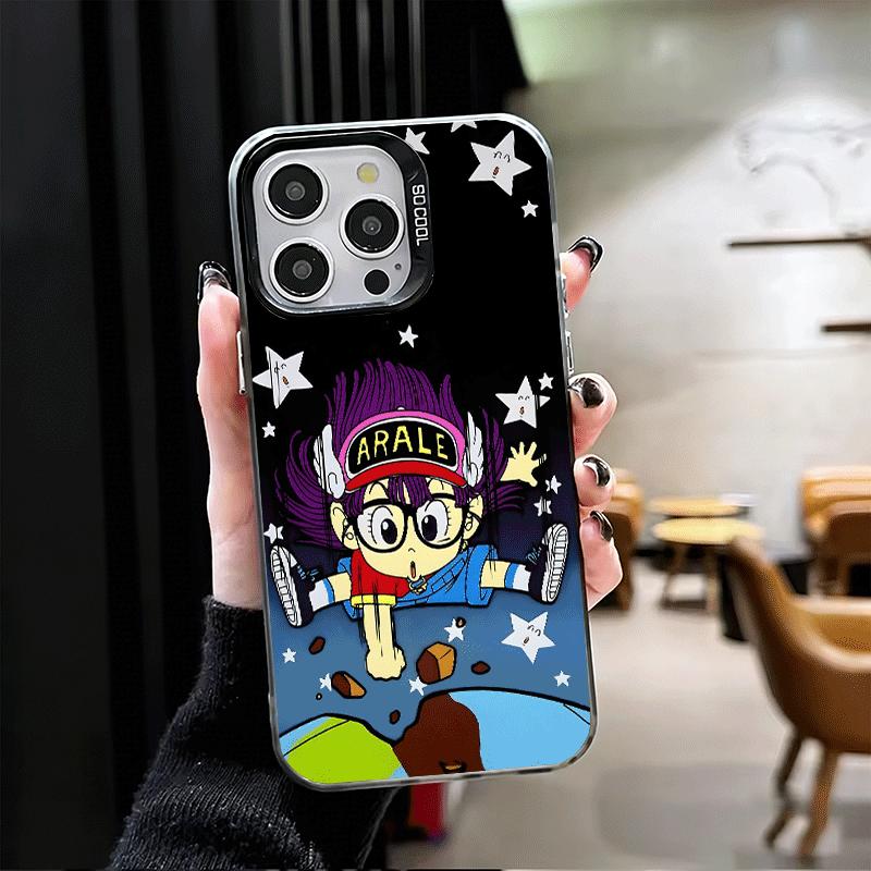 Arale S-Slump Anime Soft Phone Case for iPhone 15 16 17 Pro Max 17Air 16E 14 Plus 13 12 Mini Shockproof Cover Back Shell