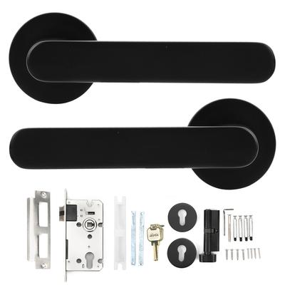 Quiet Mechanical Handle Lock Zinc Alloy Anti Theft Split Lever Lockset for Indoor Bedroom Wooden