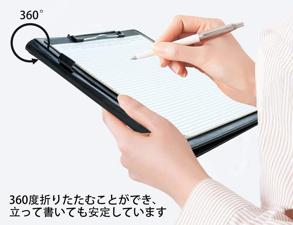 Clipboard Folder PU Conference Pad Clip File Binder A4 Desk Pad Signature Folder A4 Document Folder Contract Signing Only Office Supplies (Black)