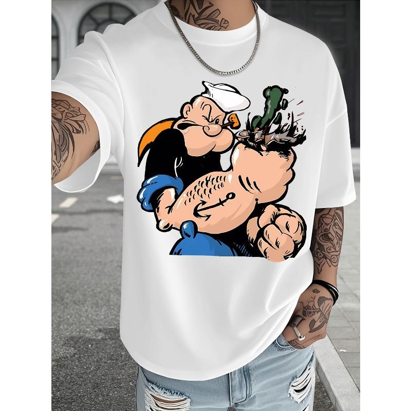 Men'S Trendy Short T-Shirt, Print Fashion Men'S Pure Short Sleeve New Style