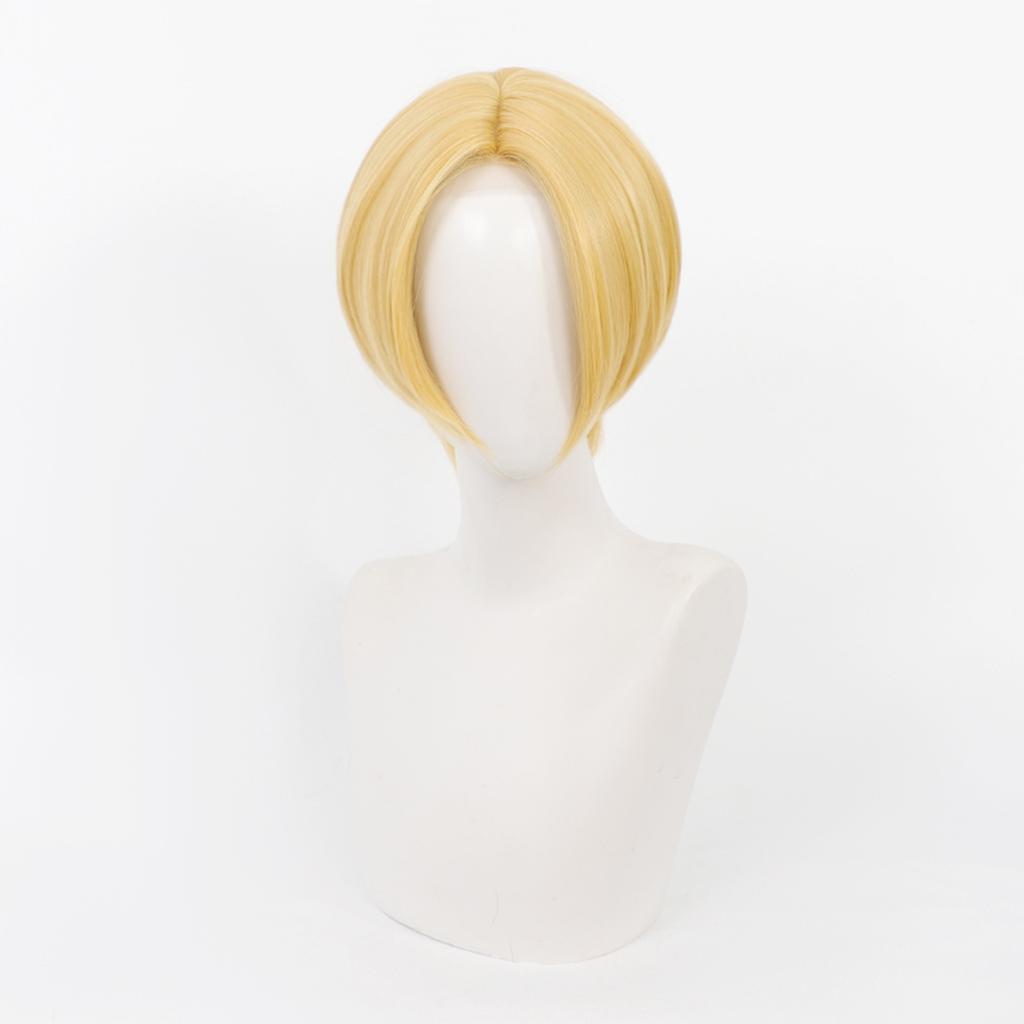 14 Zoll Cosplay Perücke Universelle Synthetische Spitzenfront-Perücke Kurze Anime-Perücke Mittelscheitel Gerade Cosplay-Perücke Mit Pony für den Alltag