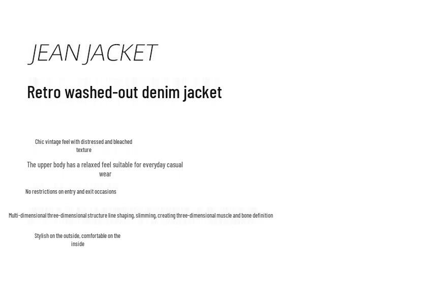 Xin Ge Women's Gradient Denim Jacket - Relaxed Fit, Washed Blue, Slimming, Versatile Lapel Style for Commute.