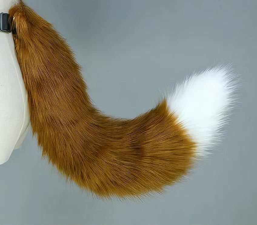 2023 Handmade Cute Fox & Cat Tail Cosplay Suit with Straps - Japanese Cat Girl Accessory