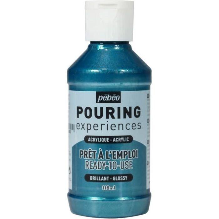 Peinture Acrylique - Pébéo - Pouring - 118 ml - Bleu Cobalt Métallique - Mixte