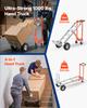 VEVOR 4 In 1 Hand Truck, 453.6 Kg Load Capacity for 4-Wheel Mode, Convertible Hand Truck Dolly with Non-Slip Handle & Wheels