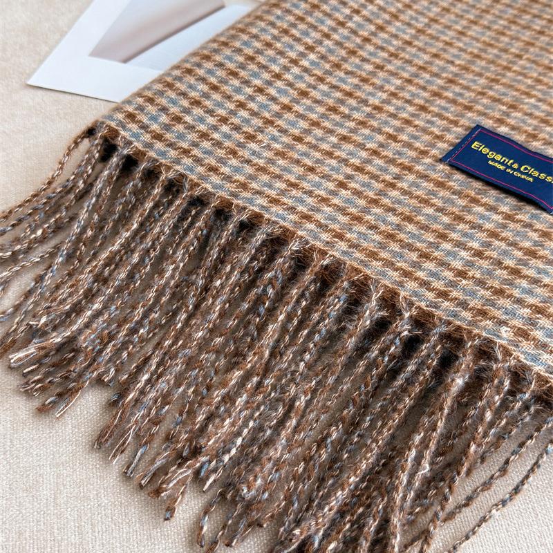 Women Winter Scarf Luxury Brand Classic Lattice Pashmina Scarf Soft Foulard Female Cashmere Scarves Shawl Shawls Wraps Foulard