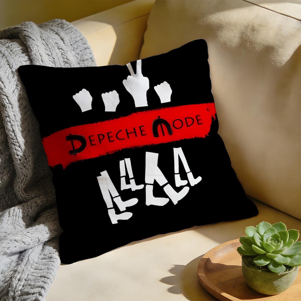 Cushion Cover  Washed Linen  Soft Breathable Decorative Case For Sofa Home Band DDepeche MMode Memento Mori Pillow Cover