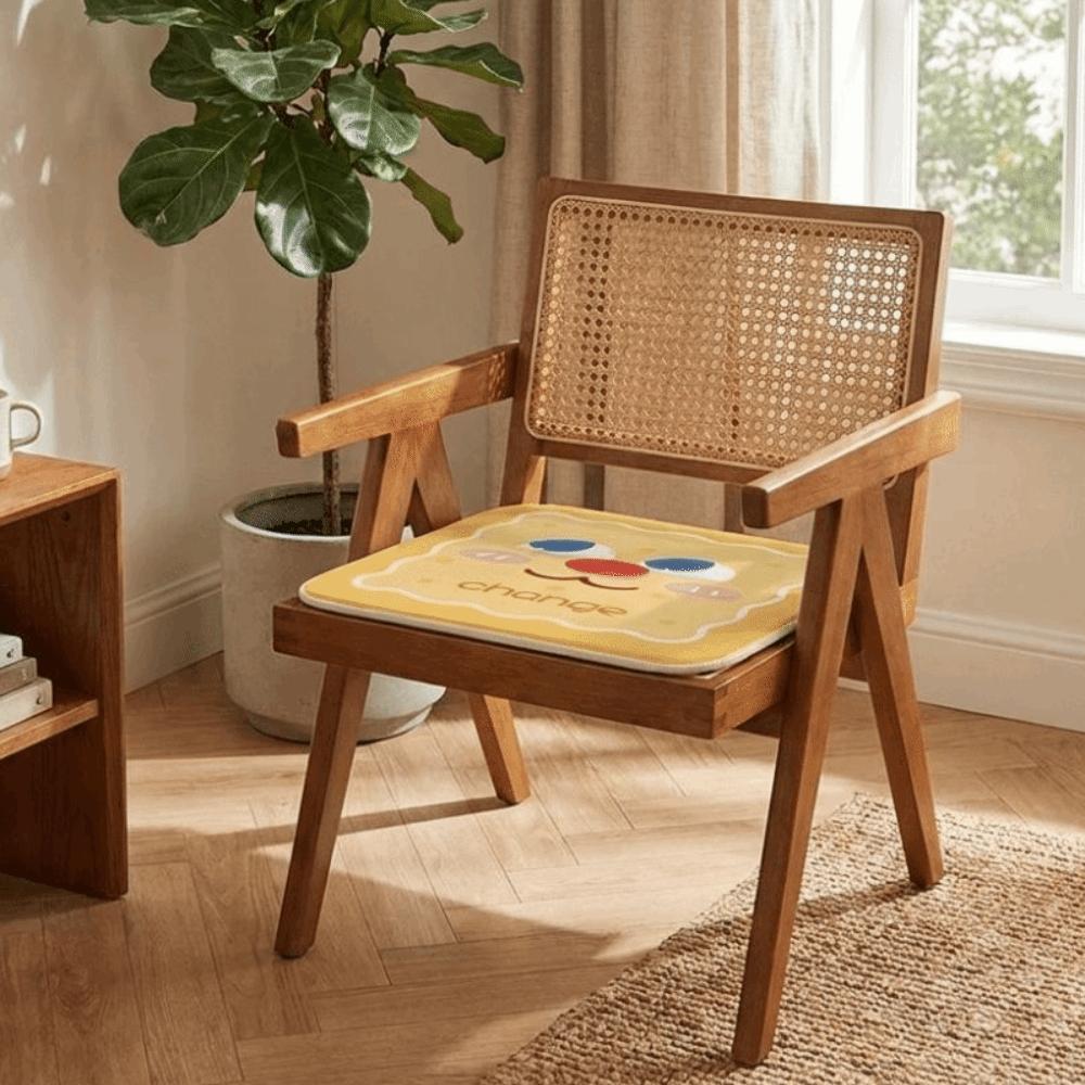 Soft Ice Silk Seat Cushion Non-slip Cooling Cushion Cute Car Chair Cushion  Four Seasons
