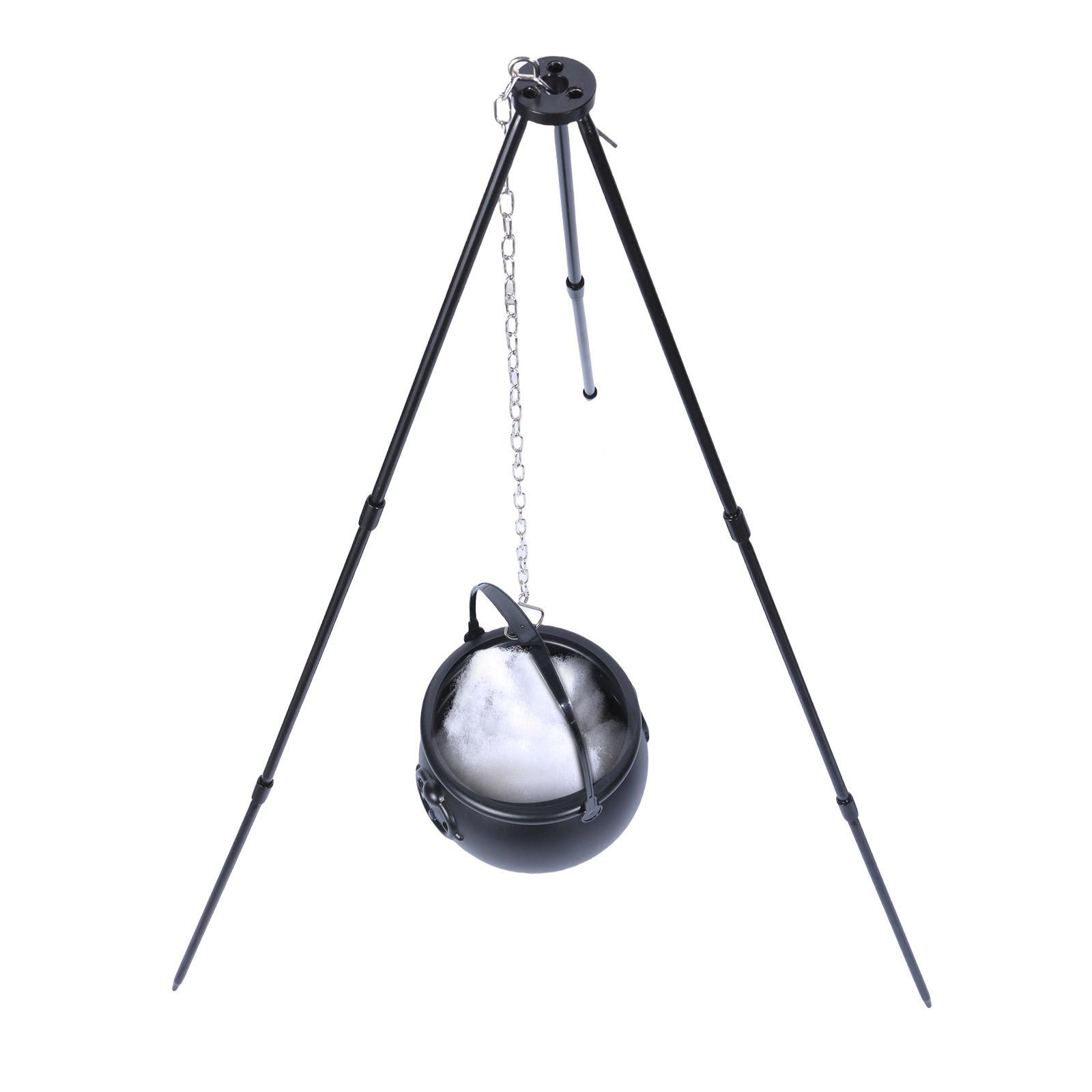 

Хэллоуинский котел ведьмы со светодиодными огнями, пугающее ведро для конфет для наружных и внутренних праздничных украшений B2