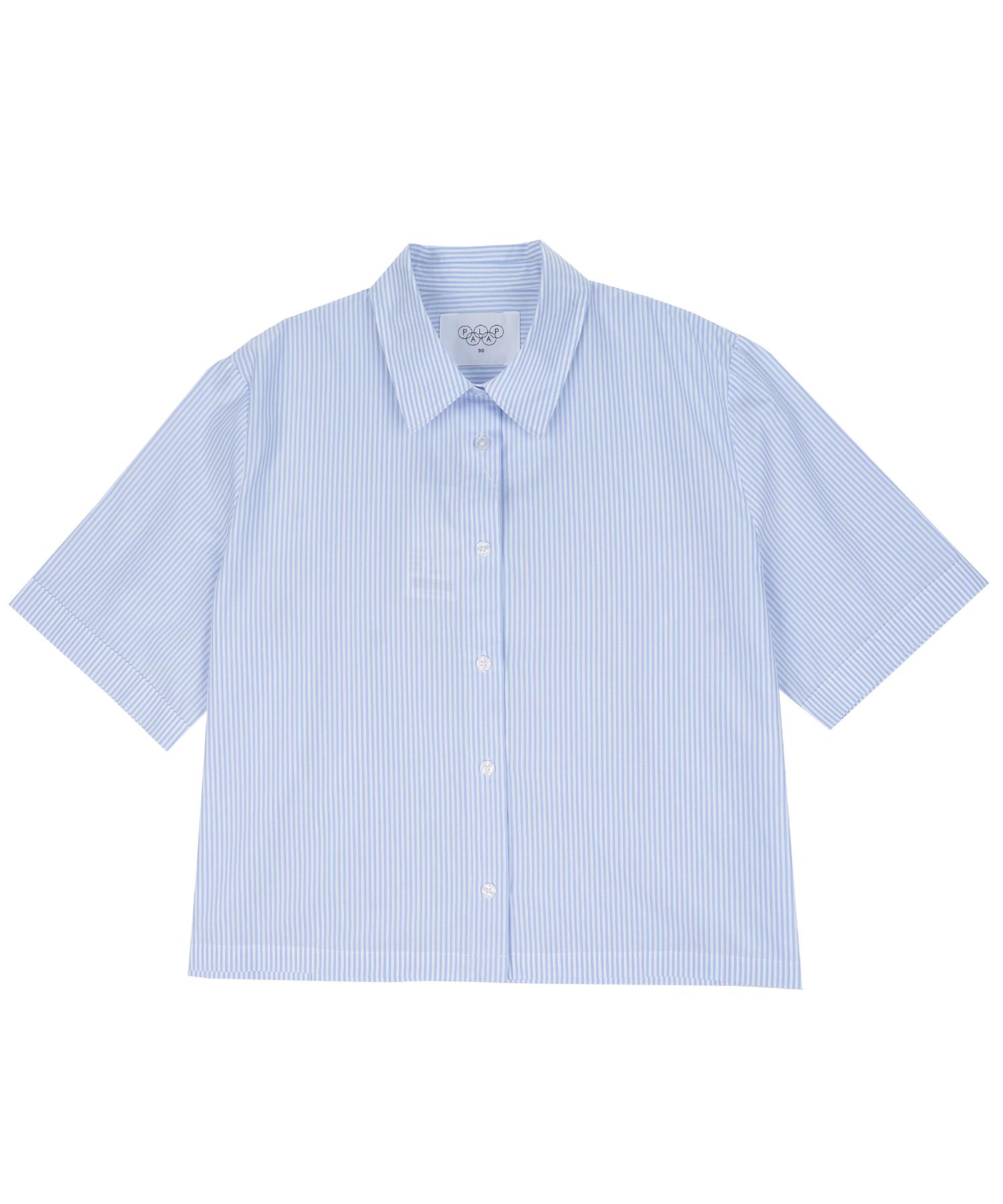 Pal Lab Women S Poplin Stripe Crop Shirt_Pl24S5Sh035_Sbl Sbl/95