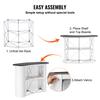 SucceBuy Portable Tradeshow Podium Table Exhibition Counter Stand Booth Fair W/ Wall Foldable Promotion Retail Table for Party