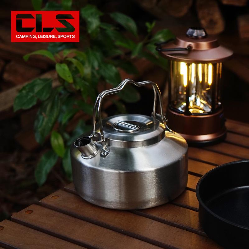 CLS 1L Ultra-Light Outdoor Camping Kettle - 304 Stainless Steel Mini Teapot/Coffee Pot