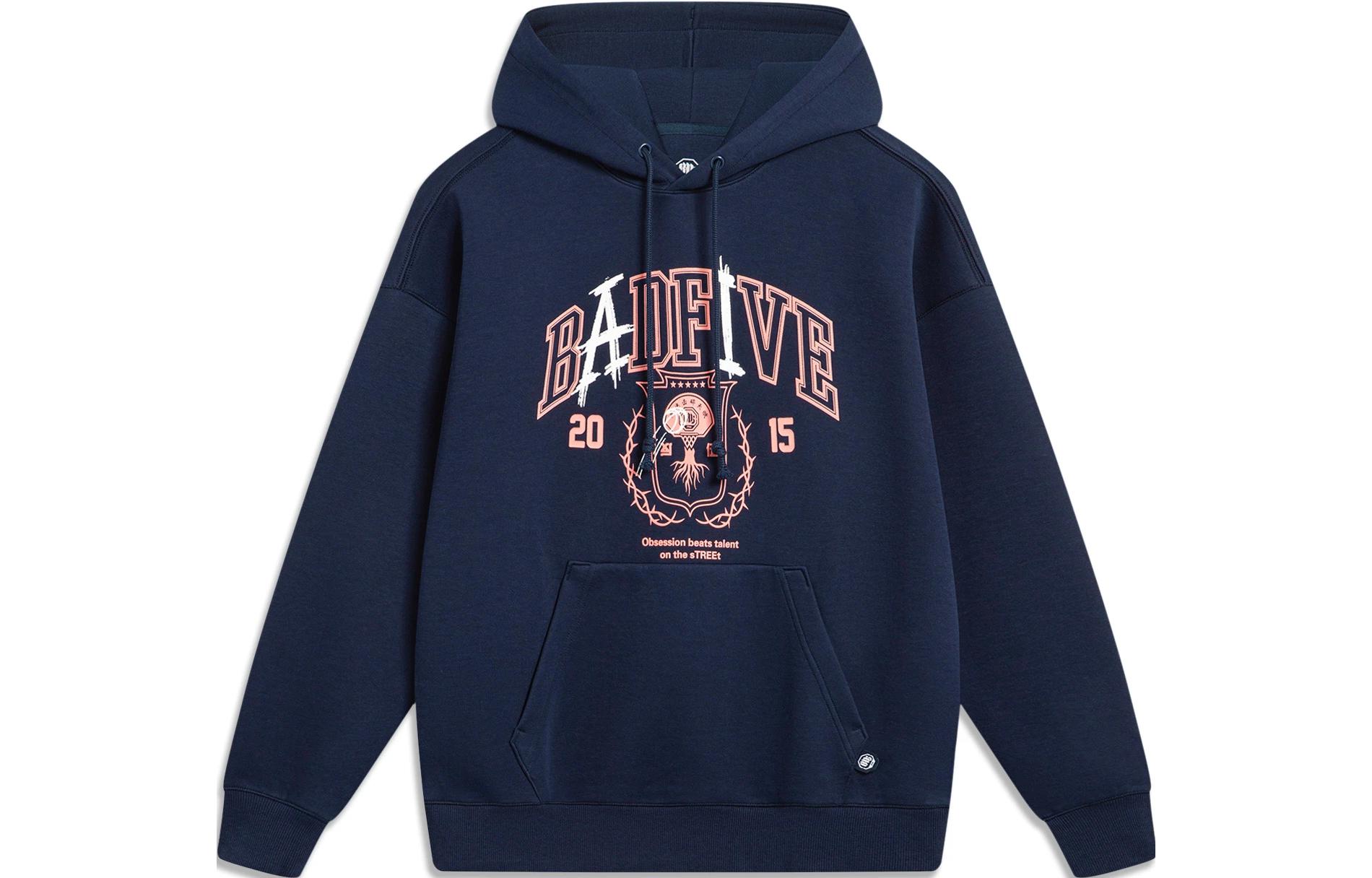 Li Ning Badfive Sweatshirt Men s Dark Marine Blue AWDT475-6 M