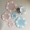 1pc Heat Insulation Coaster High Temperature Resistant Potholder Home Coaster Silicone Bowl Pad Soft Cup Mat Placemat Flower Placemat Flower Coaster