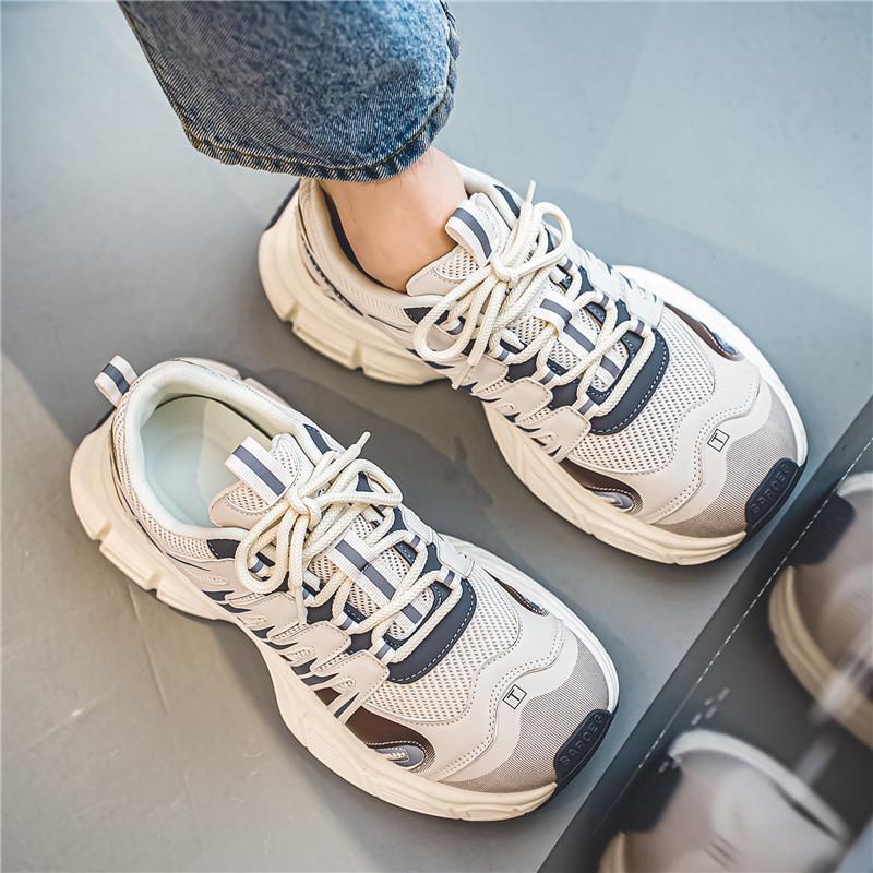 Teenagers Adults Anti Slip Wear-resistant Fashionable Retro Outdoor Thick Soled Running Shoes Sports Shoes Casual Shoes