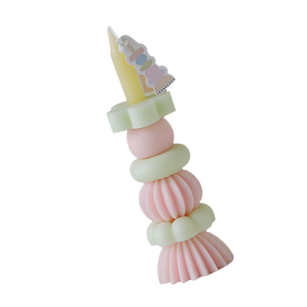 Einzigartiges Regenbogen-Stapeldesign Duftkerze Natürliches Sojawachs Aromatherapie Entspannung Geschenk für Heimdekoration