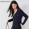Tencel Wool Cardigan Knitted Sweater Women's Lyocell Autumn and Winter New Thickened Loose Long-sleeved V-neck Jacket Women