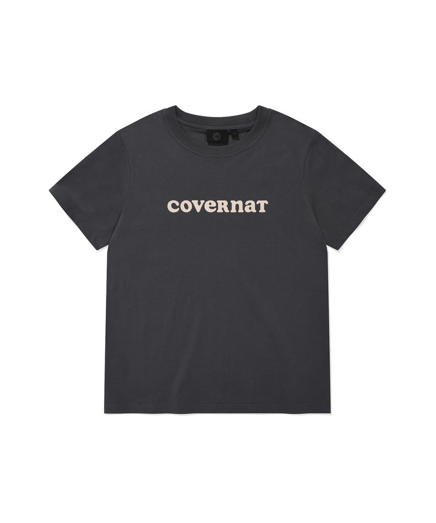 COVERNAT WOMAN Cool Cotton Copper Logo T-Shirt Charcoal
