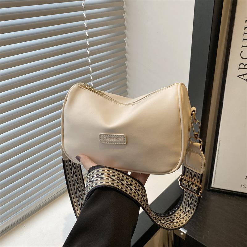 New Women's Bag Summer Comfortable Wide Shoulder Strap Casual Solid Color Light Shoulder Underarm Bag Messenger Bag Women