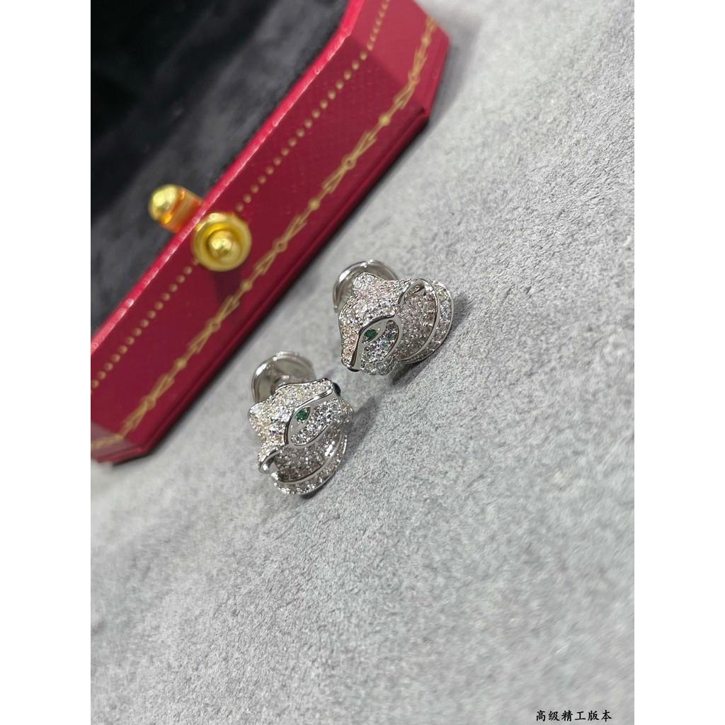 Leopard Head Earring for Men and Women Can Wear, Adding Rivet Elements Fashionable and Exquisite High-end Customized Electroplating 18k Gold