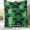 Classic M-Minecraft Pixel Game Flannel Blanket,Ultra Soft Warm Plush Throw for Home Bedroom Bed Sofa Cover Picnic Camping