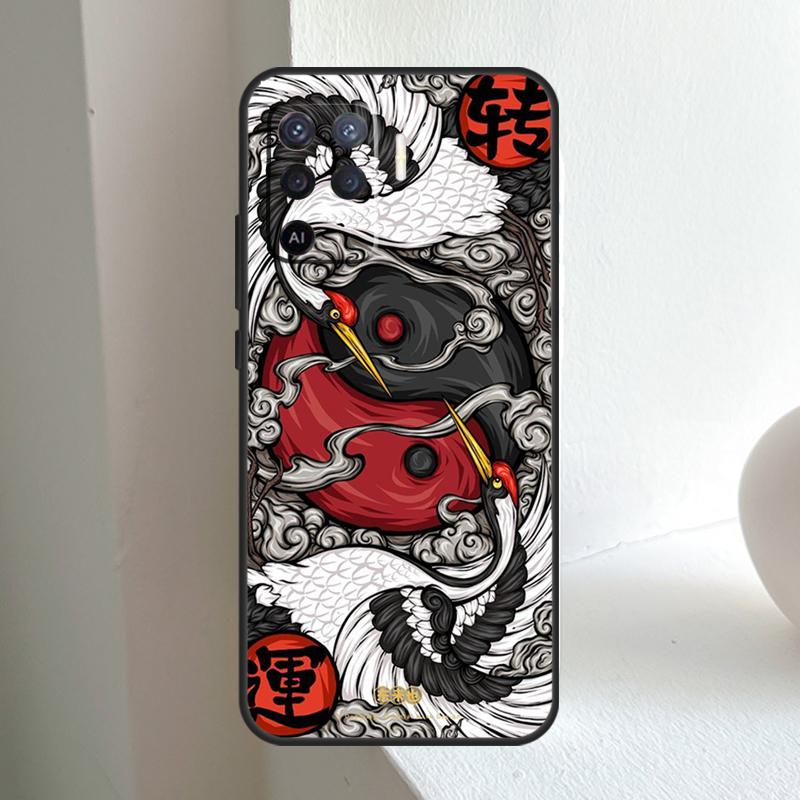 

Art Crane Waves For OPPO A74 A54 A94 A17 A57 A15 A16 A76 A96 A18 A38 A58 A78 A98 A40 A60 A80 A5 A6 Pro Case OPPO A5 Pro 5G
