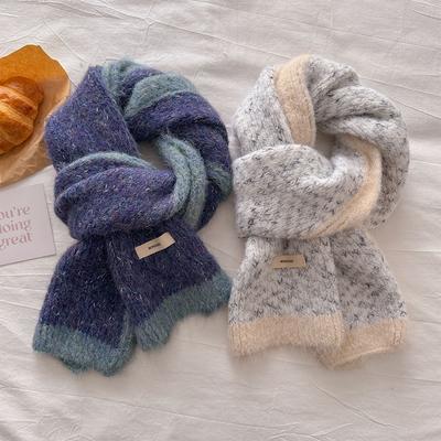 Winter  All-Match Small Xiaoxiangfeng Scarf For Women High-End Knitted Thickened Warm Blanket Scarves