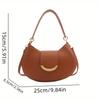 Trendy Umhängetasche PU Leder Unterarmtasche Täglich Casual Pendlertasche Handtasche Solide Messenger Bag